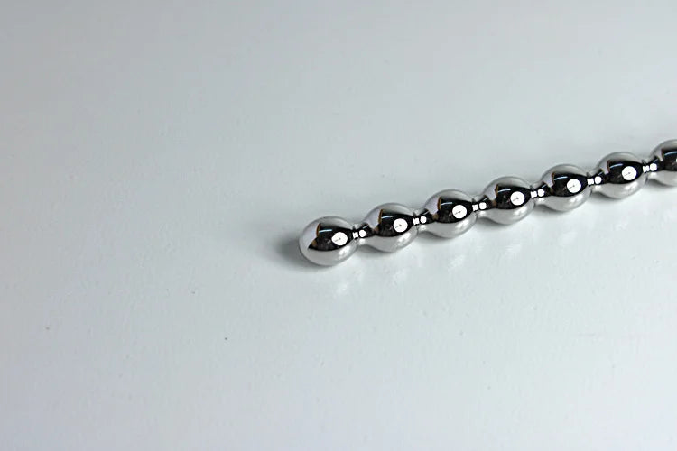 Large size stainless steel urethral beads plug penis dilator cock probe insert sex toys A632
