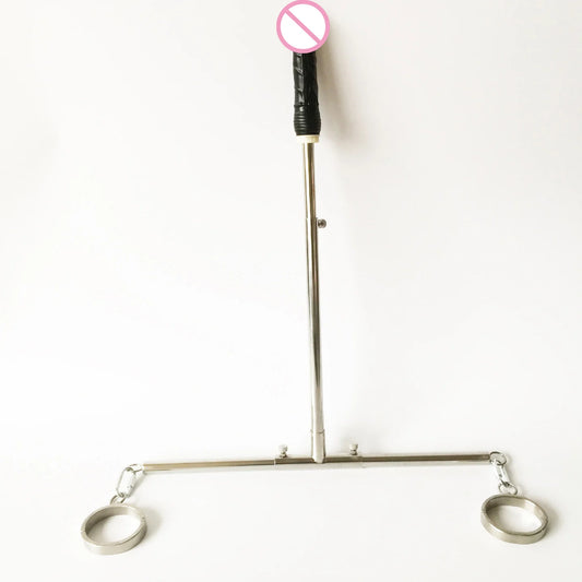 Latest Stainless Steel Ankle Cuffs Spreader Bar Open Leg Fixed Frame Dildo Sex Toys For Woman Bdsm Adult Bondage Games Tools