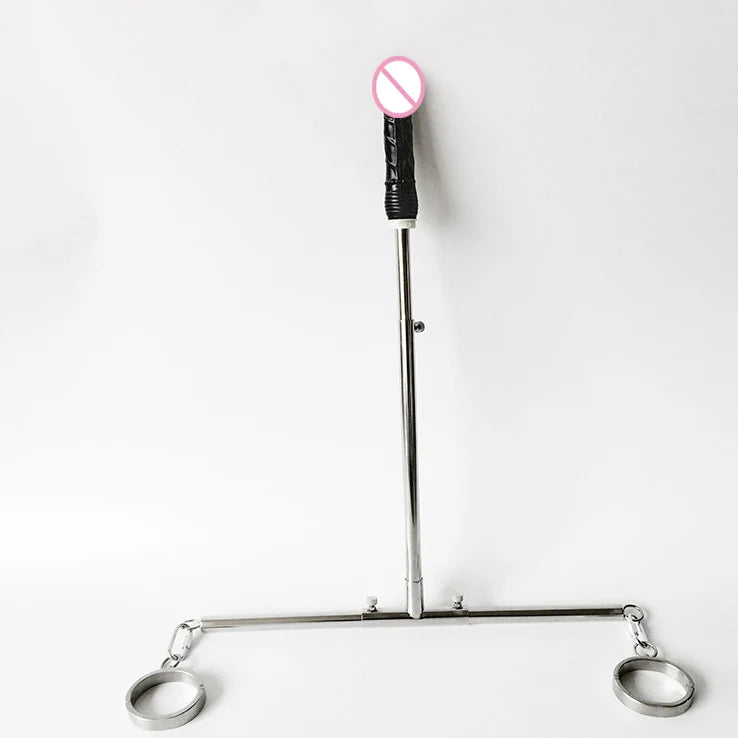 Latest Stainless Steel Ankle Cuffs Spreader Bar Open Leg Fixed Frame Dildo Sex Toys For Woman Bdsm Adult Bondage Games Tools