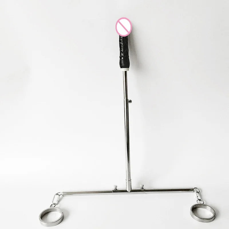 Latest Stainless Steel Ankle Cuffs Spreader Bar Open Leg Fixed Frame Dildo Sex Toys For Woman Bdsm Adult Bondage Games Tools