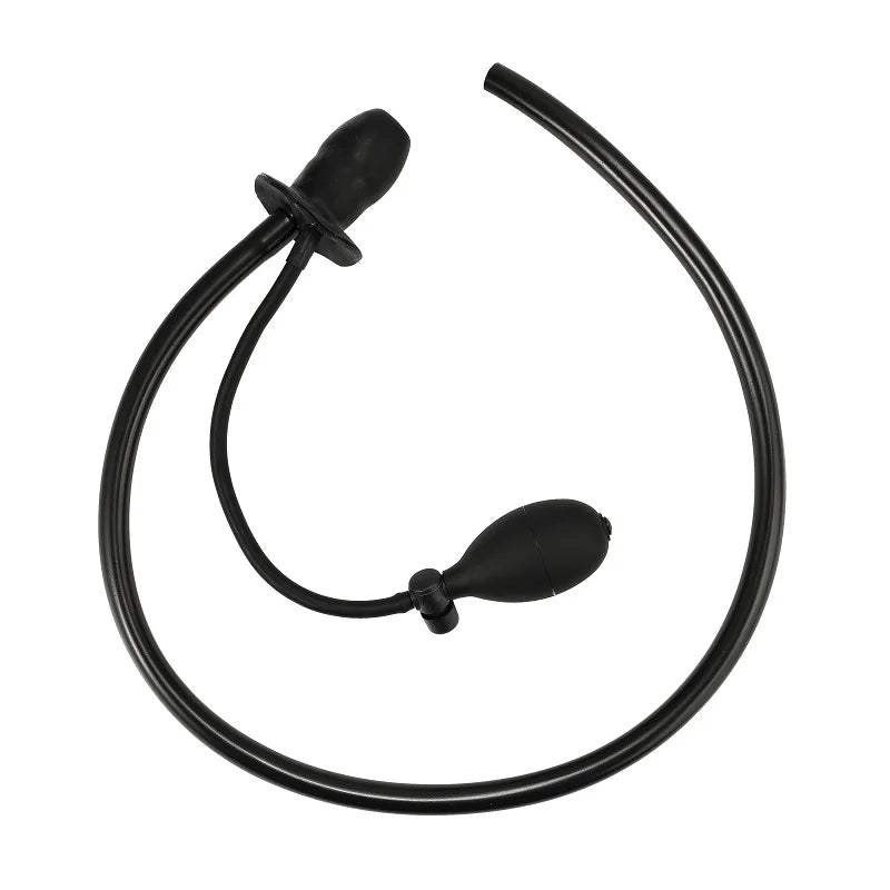 Latex Inflatable Mouth Gag Douche Silicone Enema Syringe Shower Cleaning Hollow Oral Gag Anal Butt Plug Sex Toy for couple Gay