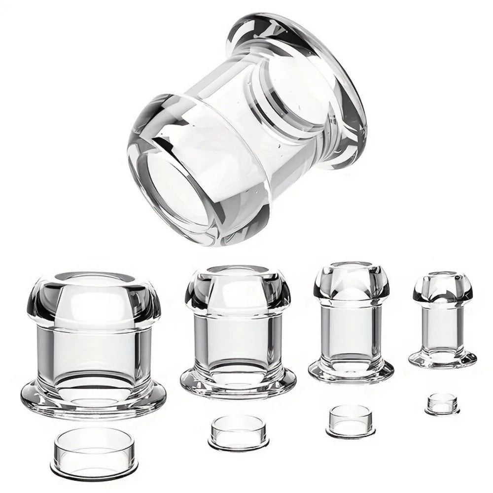 Leak-Proof Transparent Anal Plug with Enema Cleaning Dilator Hollow Anal Plug Prostate Massage Sex Toys for Woman Men Gay