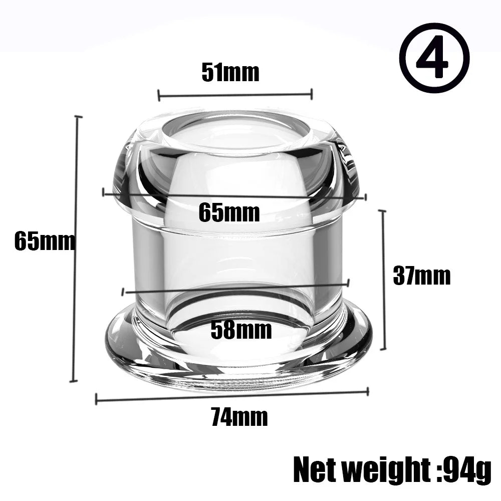 Leak-Proof Transparent Anal Plug with Enema Cleaning Dilator Hollow Anal Plug Prostate Massage Sex Toys for Woman Men Gay