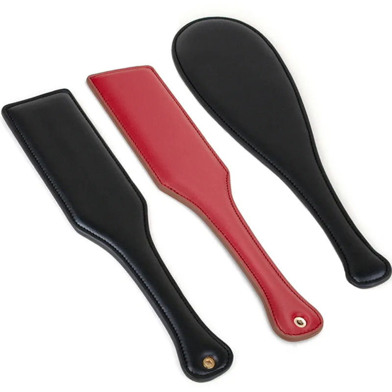 Leather Bdsm Spanking Paddles for Couple Sex Toy Slave Flogger Handle Fetish Adult Role Play Paddles Whip Women Sex Toys