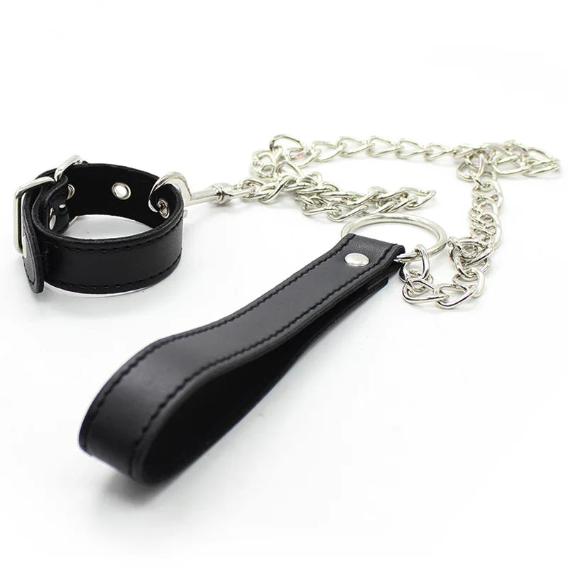 Leather Cock Penis Ring,Ball Stretcher Leash Sack Pull Tug,Sex Toys For Couples