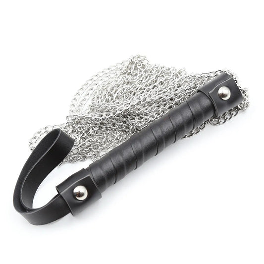 Leather Handle Iron Chain Whip Sex Toys For Couples Horse Whip Passion Spanking Paddle Whips Slave Restraints Bondage Flogger