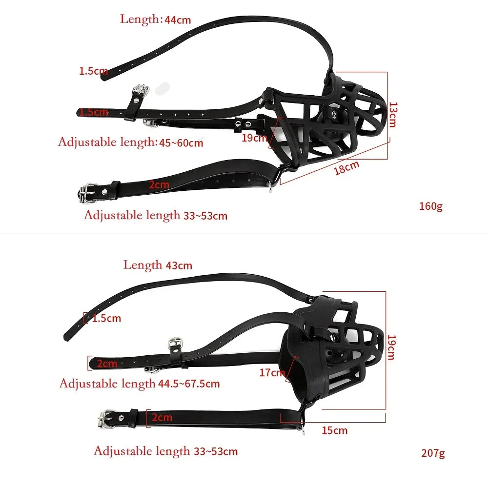 Leather Mask Silicone Mouth Oral Gag Set Head Face Bondage Harness Ball Bite Gag Fetish Restraint Sex Toy Slave Couple Game