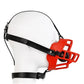 Leather Mask Silicone Mouth Oral Gag Set Head Face Bondage Harness Ball Bite Gag Fetish Restraint Sex Toy Slave Couple Game