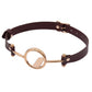 Leather Open Mouth Oral Gag Harness Ball Bite Metal Fetish Bondage Restraint Gold Rose Silver Sex Toy Slave Couple Game