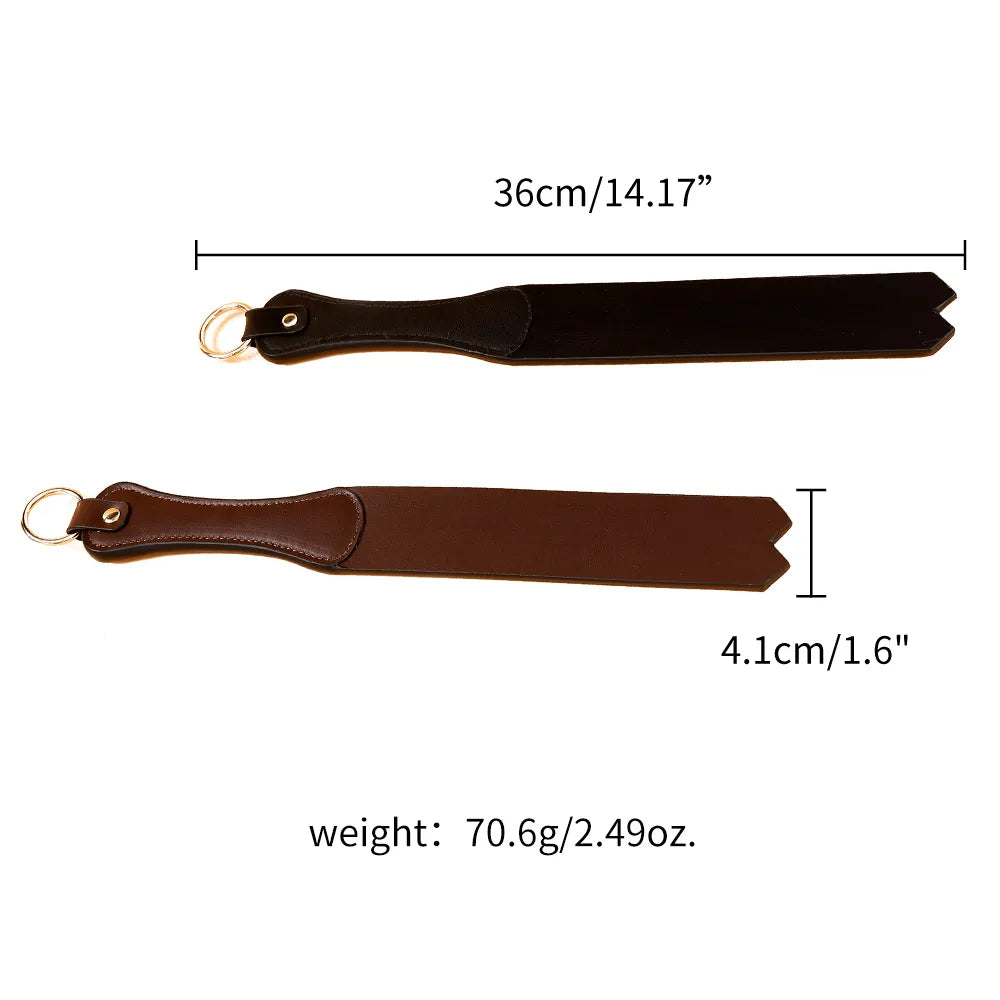 Leather Sole Spanking Paddle with Metal Ring for Fetish Slave Role Play Couples Flirting Adults Games Sex Whip Toys