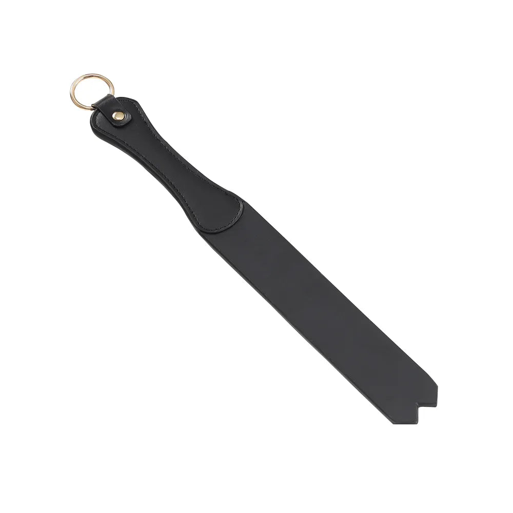 Leather Sole Spanking Paddle with Metal Ring for Fetish Slave Role Play Couples Flirting Adults Games Sex Whip Toys