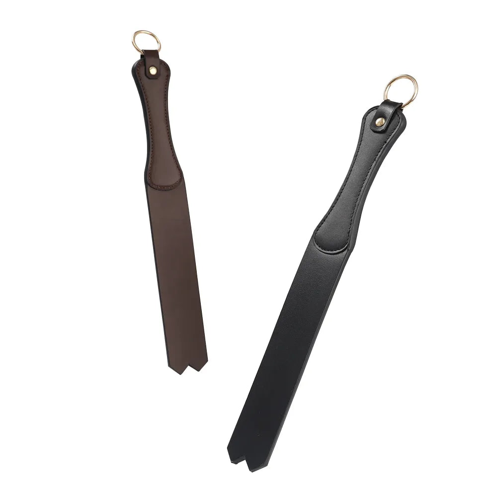 Leather Sole Spanking Paddle with Metal Ring for Fetish Slave Role Play Couples Flirting Adults Games Sex Whip Toys