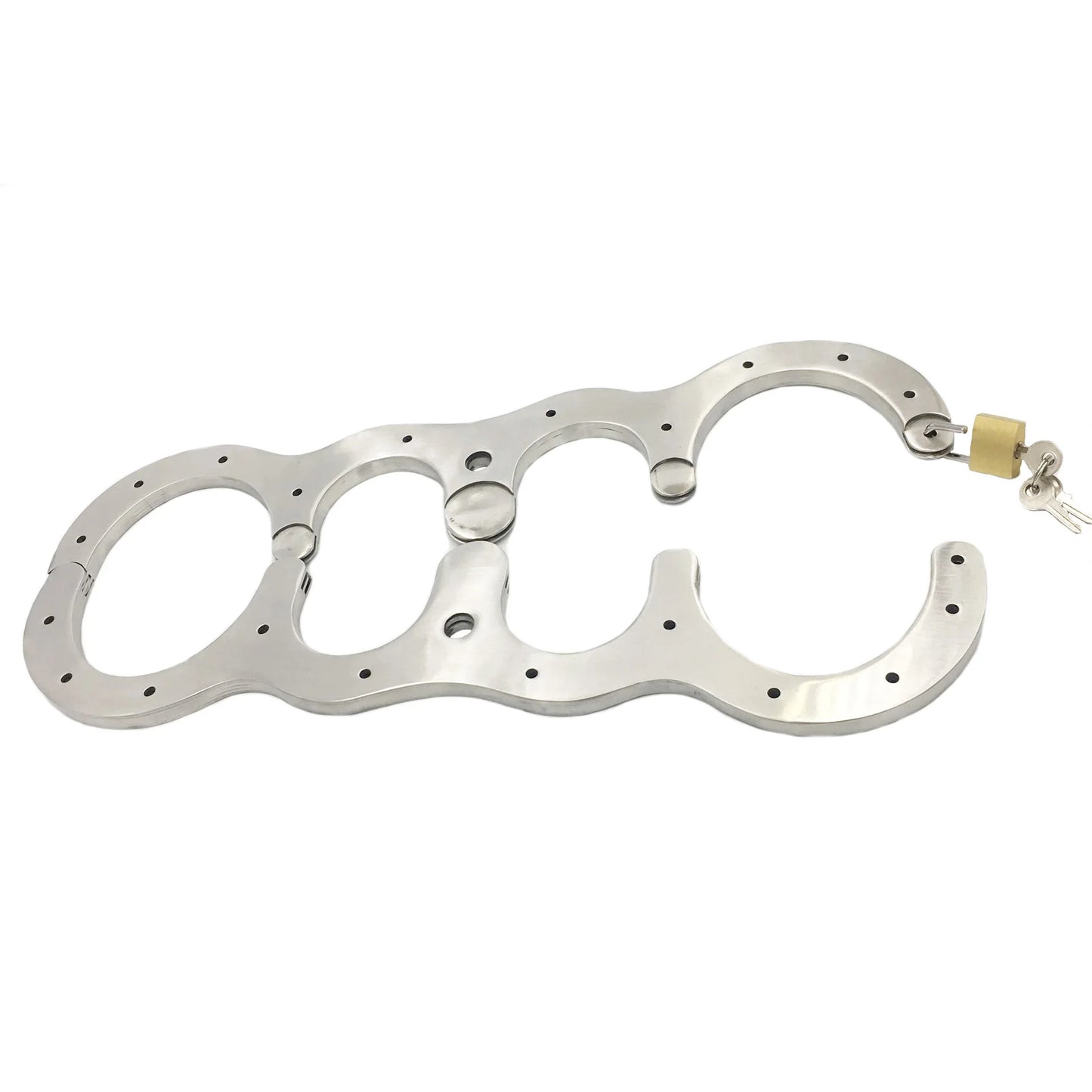 Leg Hand Cuffs BDSM Bondage Hand Ankle Fixed Flail Adult Games Handcuffs Slave Restraints  Tools Stainless Steel Sex Toys