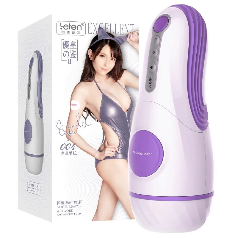 Leten Automatic Hip Vaginal Male Masturbator Vibrating Suck Sex Moan 3 Feature Sex Machine Vibration Real Pussy Sex Toys for Men