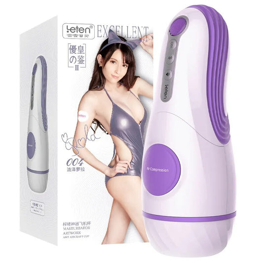 Leten Automatic Hip Vaginal Male Masturbator Vibrating Suck Sex Moan 3 Feature Sex Machine Vibration Real Pussy Sex Toys for Men