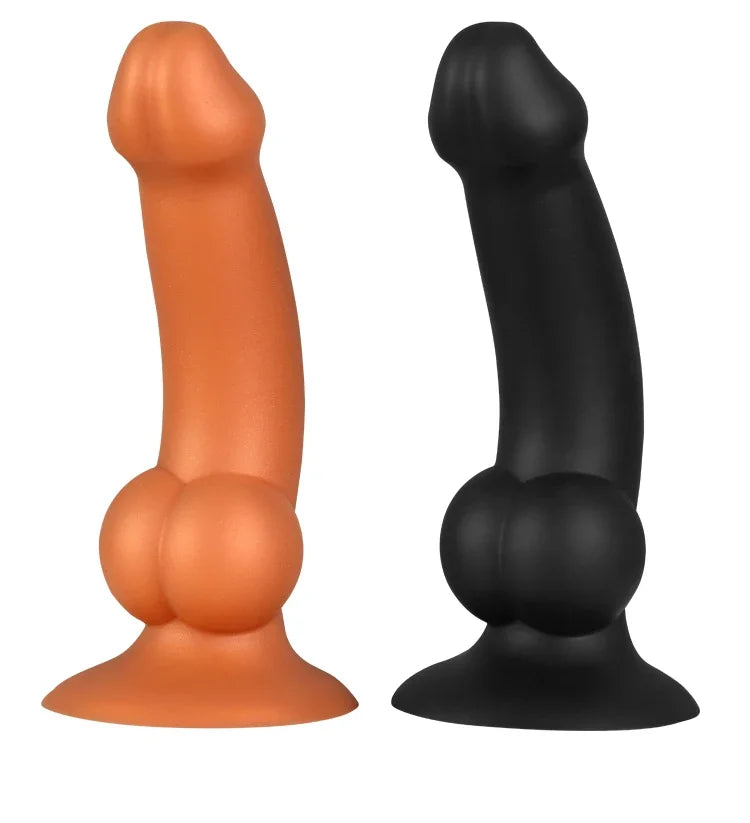 Liquid Silicone Anal Dildo with Suction Cup Soft Realistic Dick Penis Female Masturbator Big Butt Plug Sex Toy for Women Lesbian