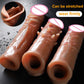Liquid Silicone Condom For Men Penis Sleeve Enlargement Reusable Cock Condom Adult Sex Toys For Men Intimate Goods Sex Products