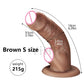Liquid Silicone Curved Anal Dildo with Foreskin Realistic Big Penis Female Masturbator Big Butt Plug Sex Toy for Women Lesbian