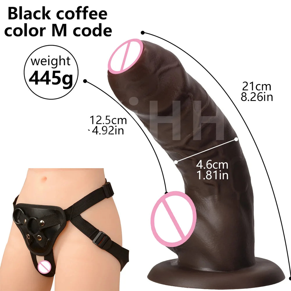 Liquid Silicone Curved Anal Dildo with Foreskin Realistic Big Penis Female Masturbator Big Butt Plug Sex Toy for Women Lesbian