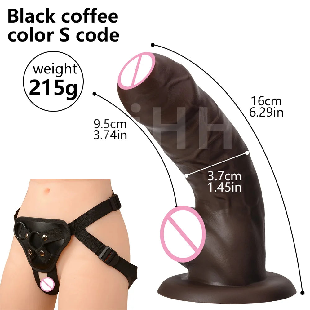 Liquid Silicone Curved Anal Dildo with Foreskin Realistic Big Penis Female Masturbator Big Butt Plug Sex Toy for Women Lesbian