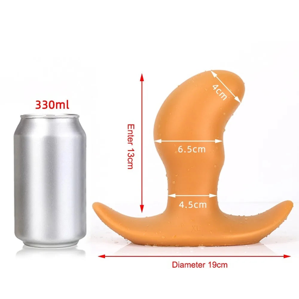 Liquid Silicone Gold Anal Plug Anal Sex Toys for Women Men Soft Butt Plug Anal Beads Prostate Massage Adult Erotic Toys Analplug
