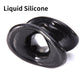 Liquid Silicone Male Stretcher Scrotum Ball Delay Ejaculation Penis Ring Ejaculation Delay Time Stretchable Sex Toys for Man Gay