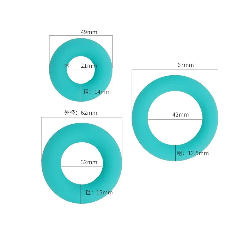 Liquid Silicone Penis Lock Ring For Men's Delayed Scrotal testis Restraint Ring Foreskin Obstruction Ring Adult Sex Toys For Men