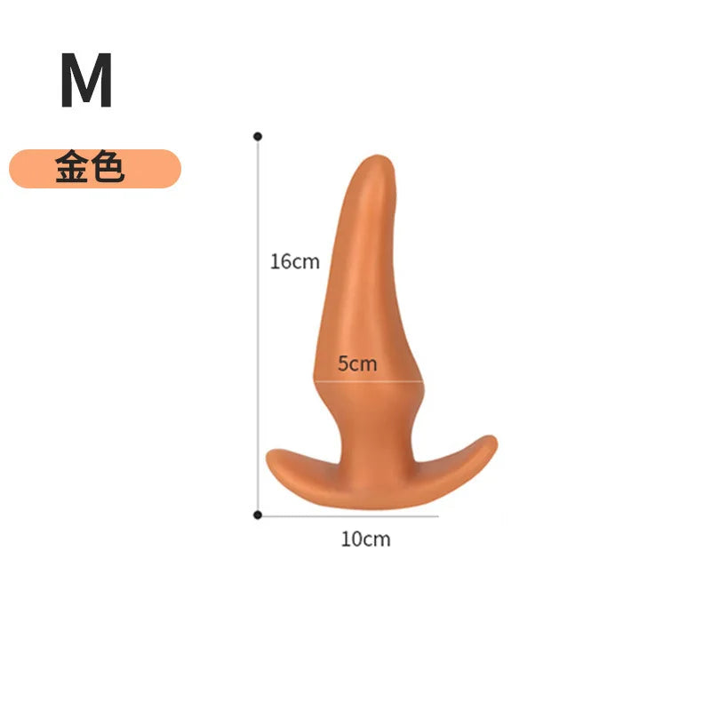 Liquid Silicone Soft Anal Plug Prostate Massage Anal Sex Toys for Adult Men Women Butt Plug Comfortable To Wear Anal Expansion