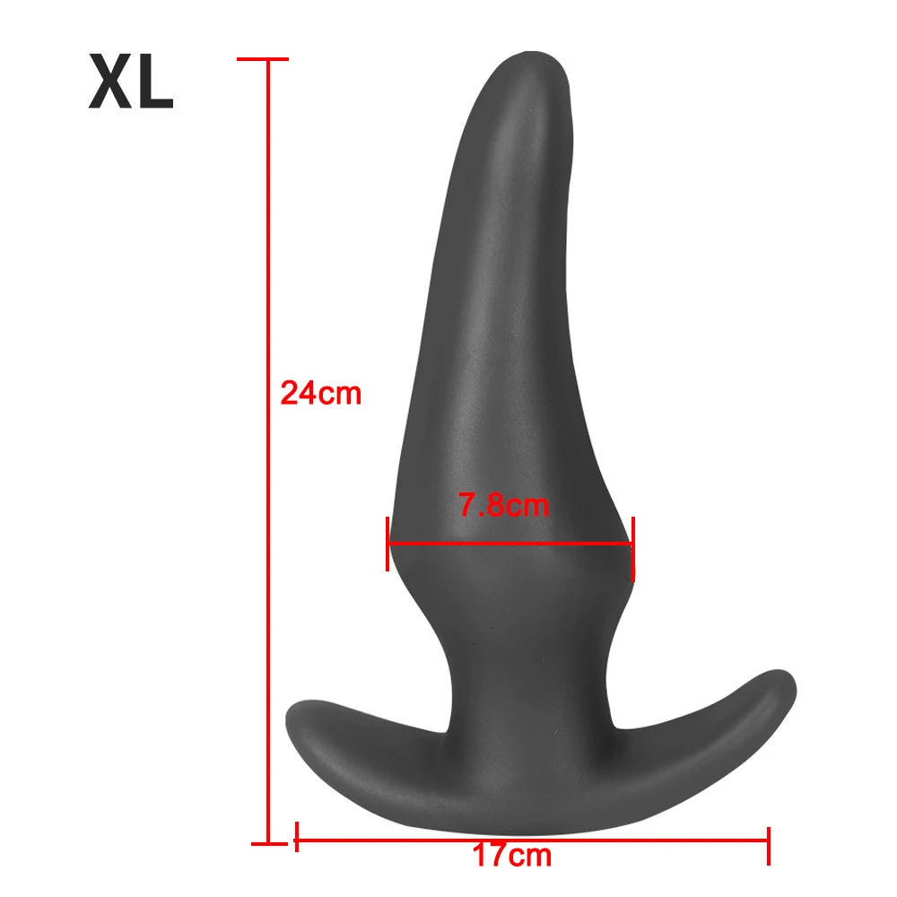 Liquid Silicone Soft Anal Plug Prostate Massage Anal Sex Toys for Adult Men Women Butt Plug Comfortable To Wear Anal Expansion