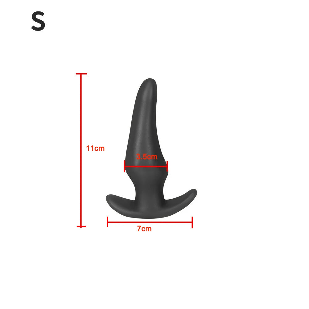 Liquid Silicone Soft Anal Plug Prostate Massage Anal Sex Toys for Adult Men Women Butt Plug Comfortable To Wear Anal Expansion