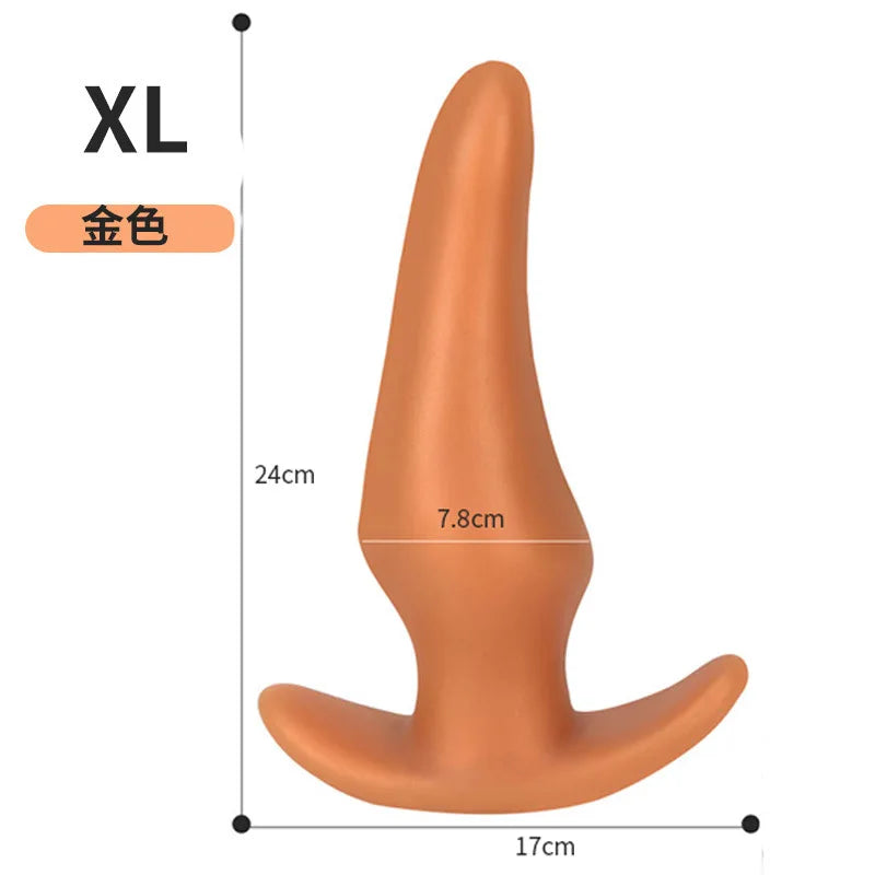 Liquid Silicone Soft Anal Plug Prostate Massage Anal Sex Toys for Adult Men Women Butt Plug Comfortable To Wear Anal Expansion