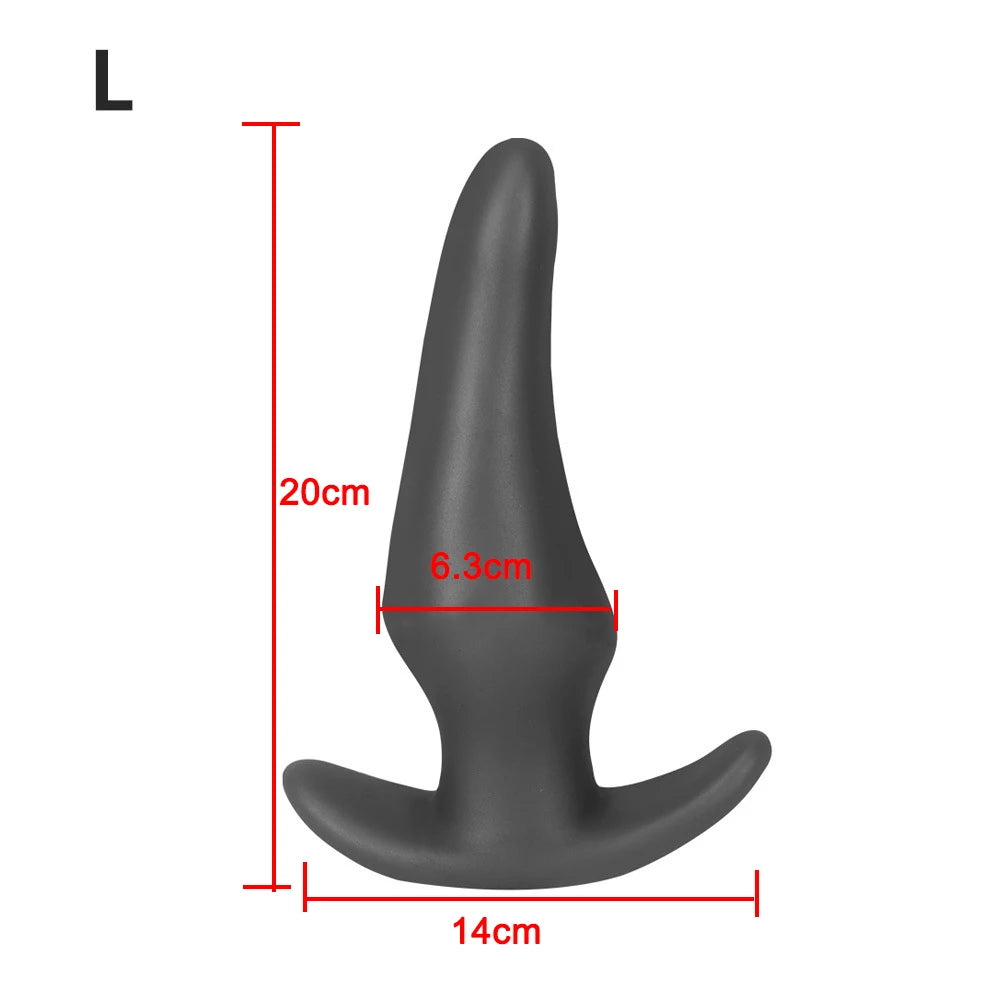 Liquid Silicone Soft Anal Plug Prostate Massage Anal Sex Toys for Adult Men Women Butt Plug Comfortable To Wear Anal Expansion