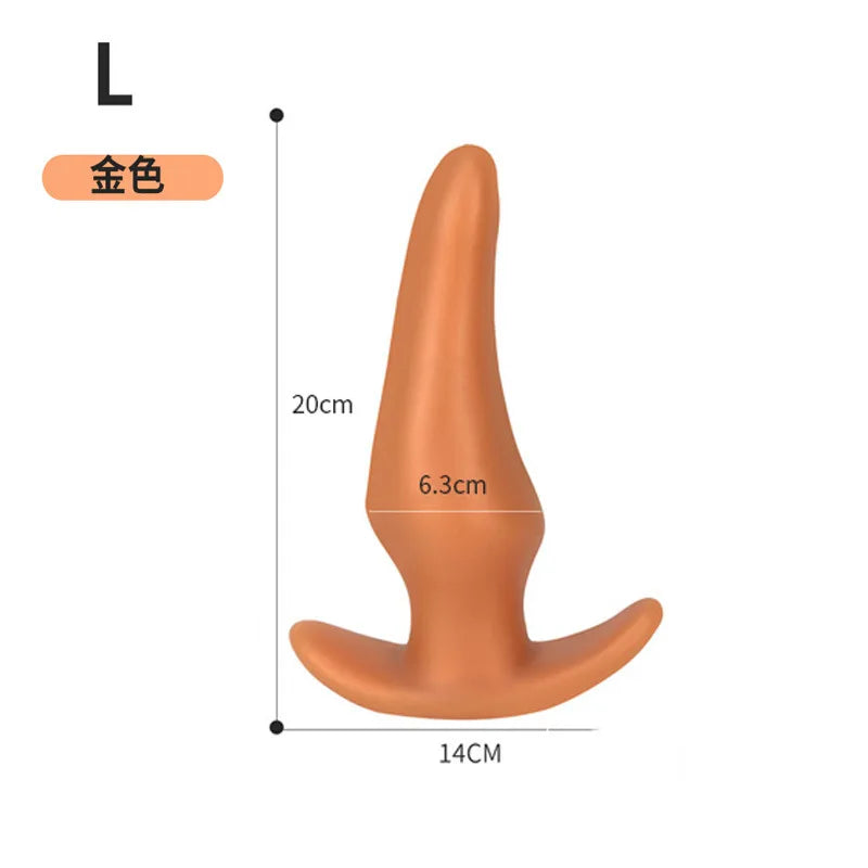 Liquid Silicone Soft Anal Plug Prostate Massage Anal Sex Toys for Adult Men Women Butt Plug Comfortable To Wear Anal Expansion