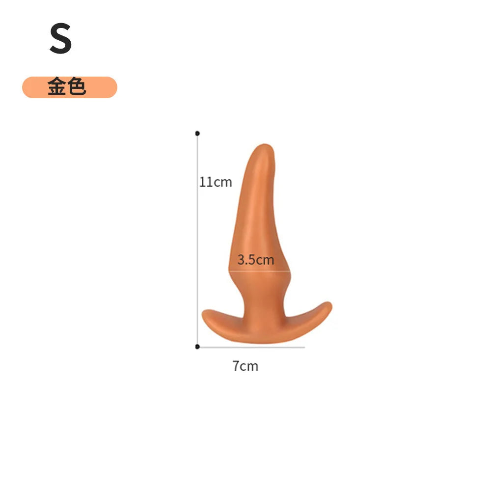 Liquid Silicone Soft Anal Plug Prostate Massage Anal Sex Toys for Adult Men Women Butt Plug Comfortable To Wear Anal Expansion