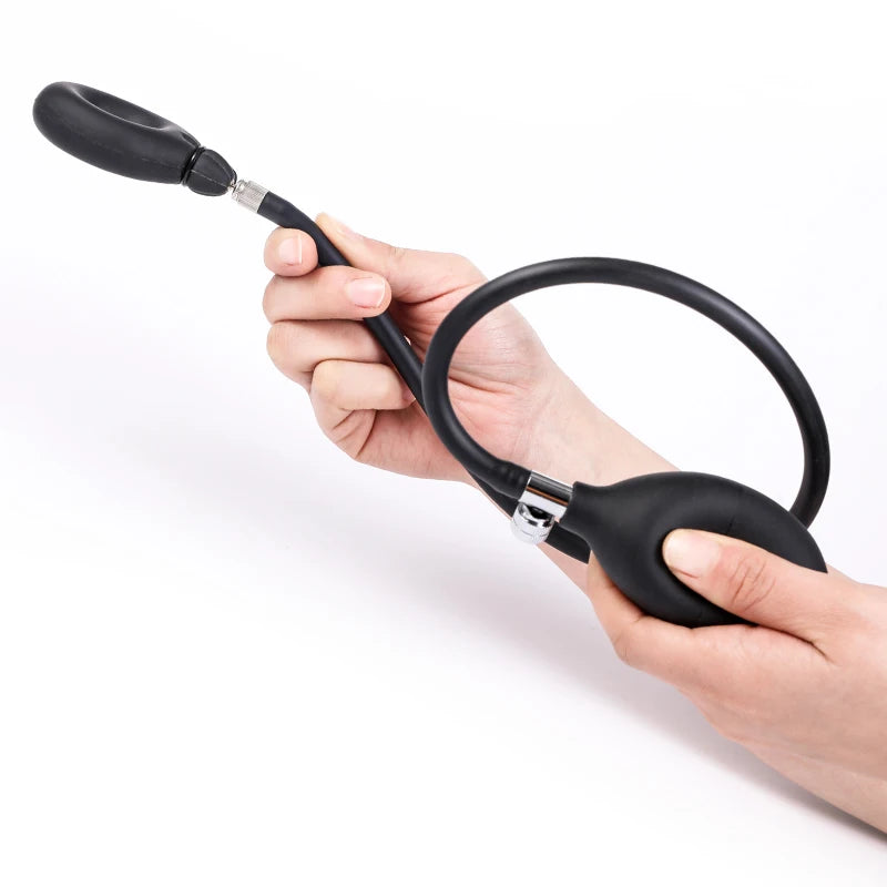 Liquid silicone inflatable bondage ball ring, expansion lock fine ring, penis ring training masturbator sex shop