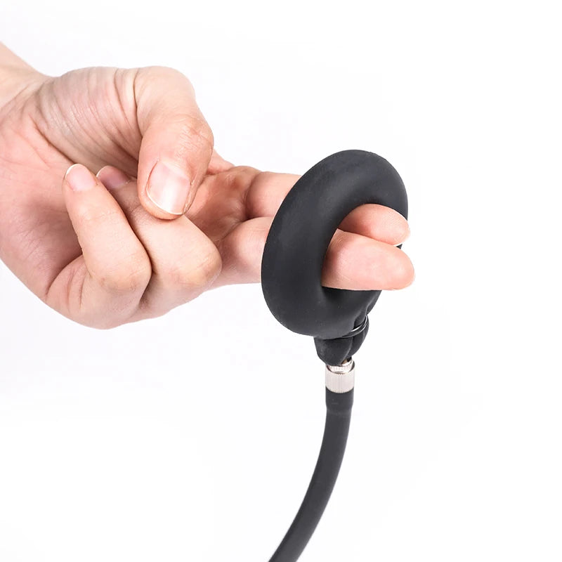 Liquid silicone inflatable bondage ball ring, expansion lock fine ring, penis ring training masturbator sex shop