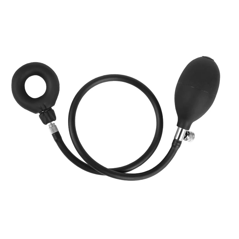 Liquid silicone inflatable bondage ball ring, expansion lock fine ring, penis ring training masturbator sex shop