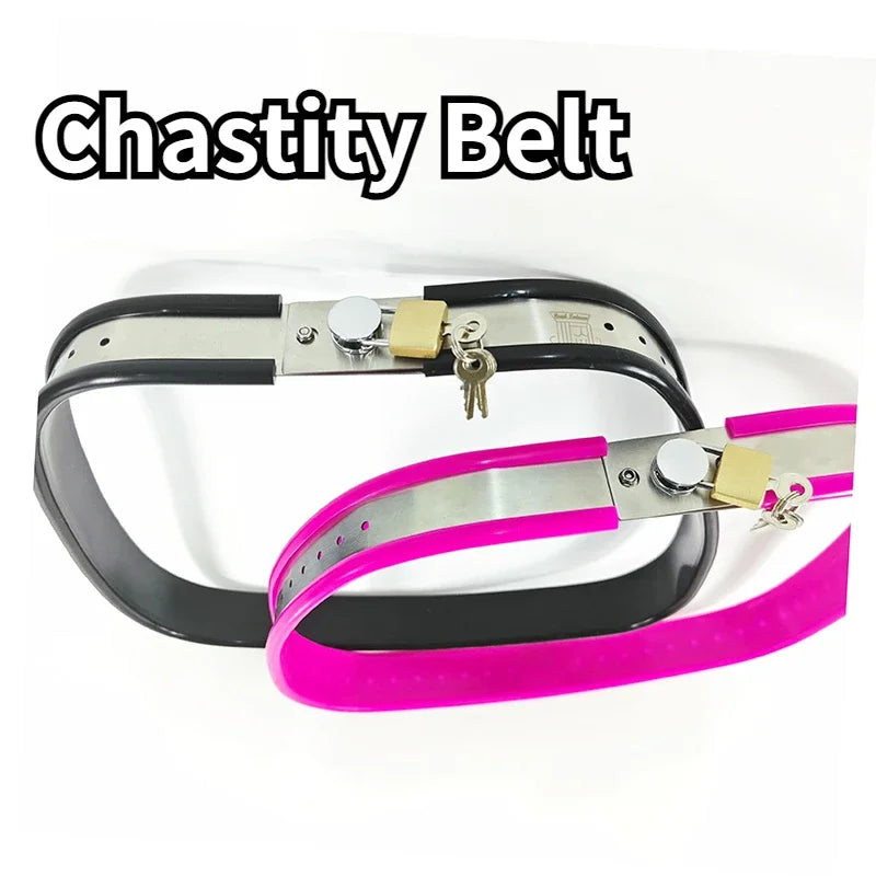 Lockable BDSM Bondage Adult Games Stainless Steel Chastity Belt Adjustable Waist Band Sex Toys for Women Wear Erotic  Restraints