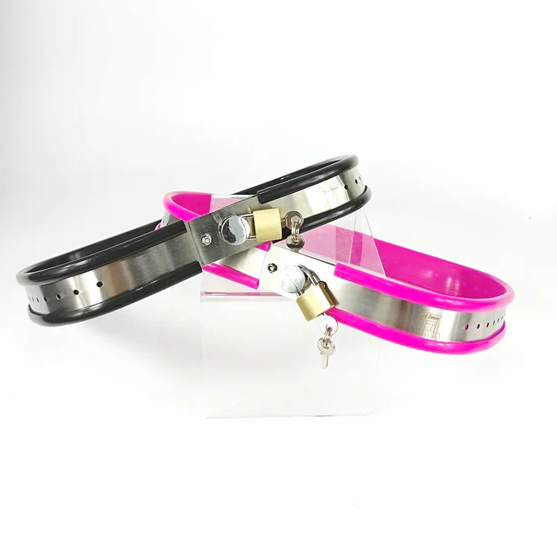 Lockable BDSM Bondage Adult Games Stainless Steel Chastity Belt Adjustable Waist Band Sex Toys for Women Wear Erotic  Restraints