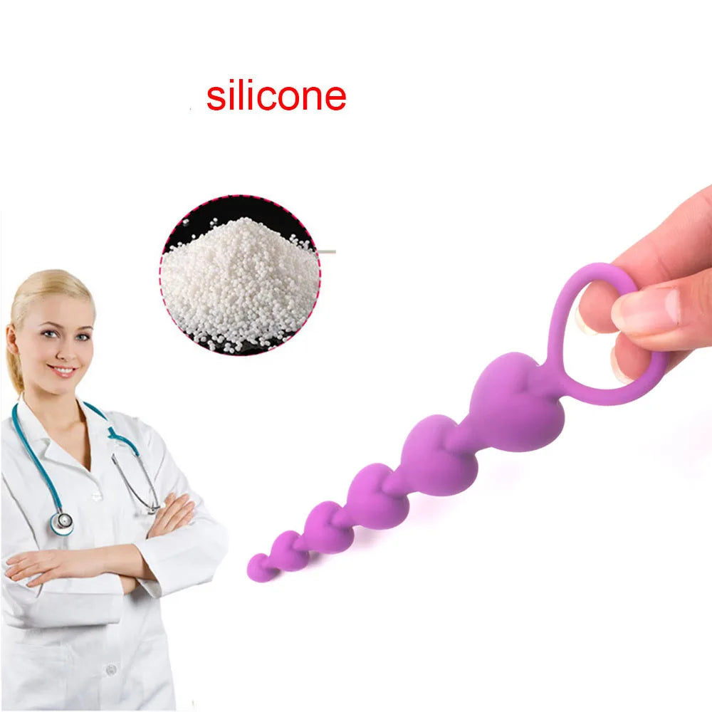 Long Anal Plug Sex Toys Silicone Small Anal Beads for Women Men ButtPlug Prostate Massager Gay Sex Toys Adult Analplug