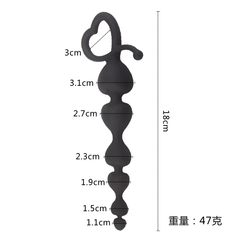 Long Anal Plug Sex Toys Silicone Small Anal Beads for Women Men ButtPlug Prostate Massager Gay Sex Toys Adult Analplug