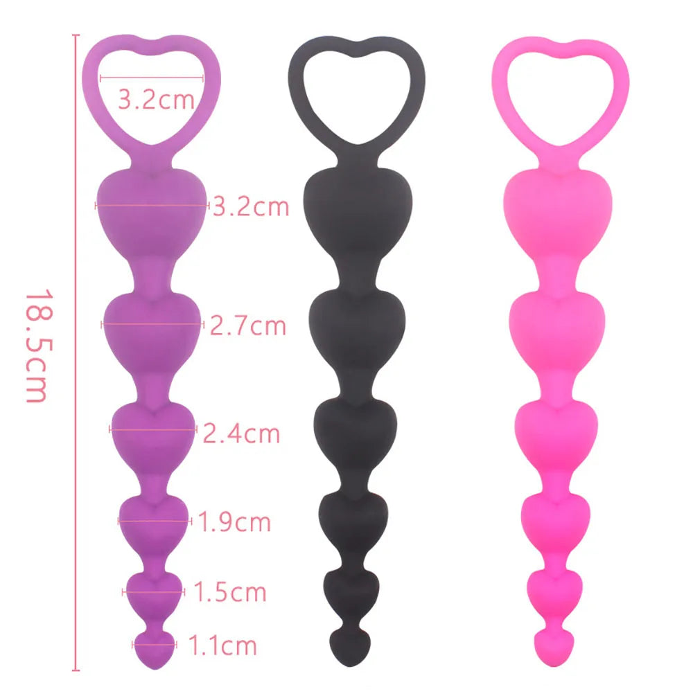 Long Anal Plug Sex Toys Silicone Small Anal Beads for Women Men ButtPlug Prostate Massager Gay Sex Toys Adult Analplug