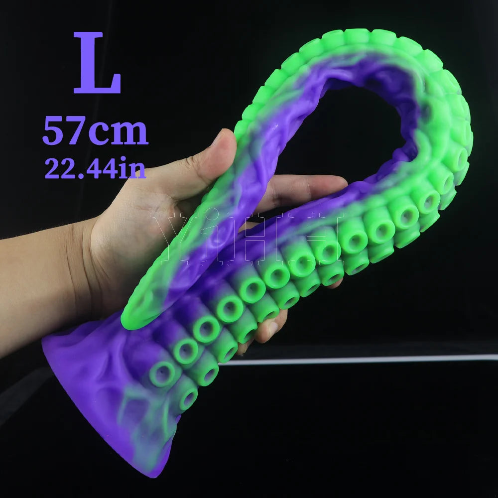 Long Anal Sex Toys Tentacle Dildo Penis With Suction Cup Progressive Vagina Anal Plug Masturbators Silicone Dick Sex Product