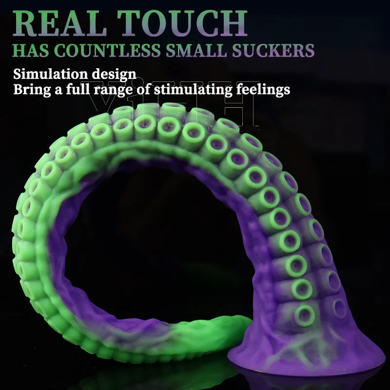 Long Anal Sex Toys Tentacle Dildo Penis With Suction Cup Progressive Vagina Anal Plug Masturbators Silicone Dick Sex Product