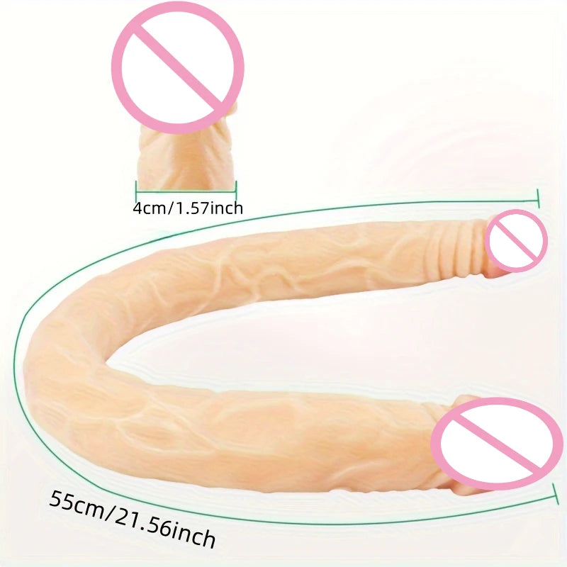 Long Double Dildo Unisex Soft Silicone Anal Plug Sex Toy Masturbator Anus Dilator Dildo Stimulation Massager for Adult Games