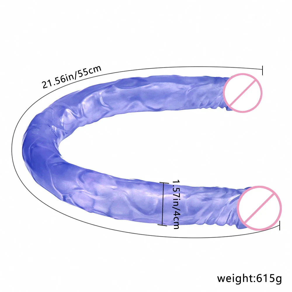 Long Double Dildo Unisex Soft Silicone Anal Plug Sex Toy Masturbator Anus Dilator Dildo Stimulation Massager for Adult Games