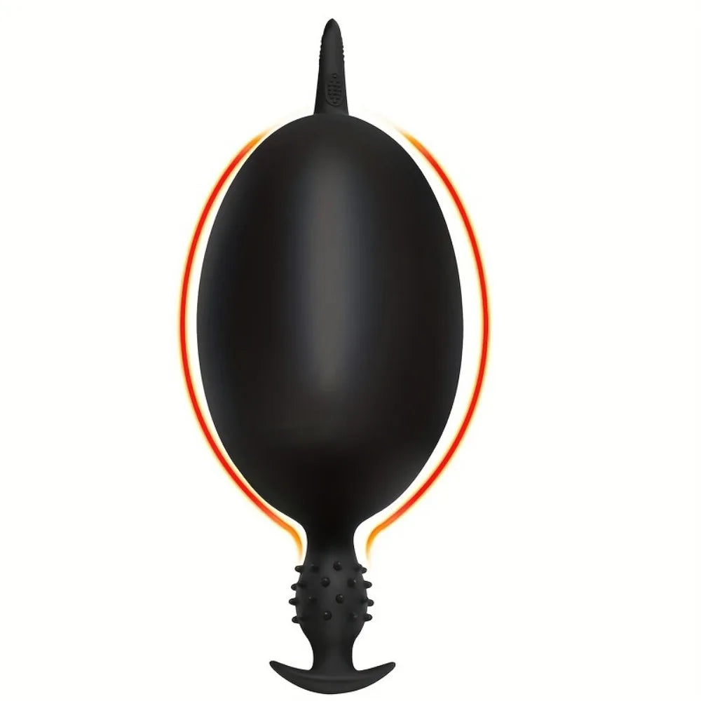 Long Inflatable Anal Plug Adult Sex Toy Detachable Butt Plug Silicone Anal Prostate Dilator for Male Masturbator Anal Sex Toys