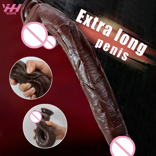 Long Realistic Dildo Strong Suction Cup Big Dick Long Anal Sex Toys Female Masturbator Big Cock Anal Plug Real Penis Sex Toys