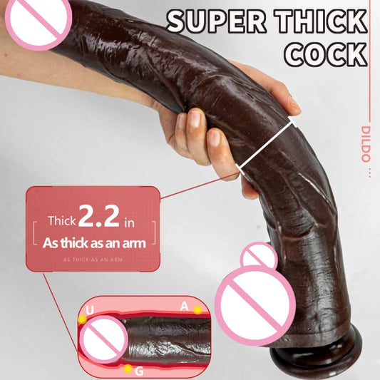 Long Realistic Dildo Strong Suction Cup Big Dick Long Anal Sex Toys Female Masturbator Big Cock Anal Plug Real Penis Sex Toys