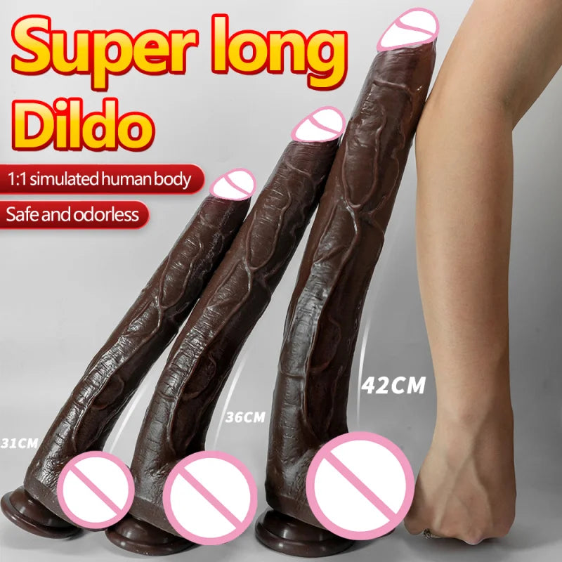 Long Realistic Dildo Strong Suction Cup Big Dick Long Anal Sex Toys Female Masturbator Big Cock Anal Plug Real Penis Sex Toys